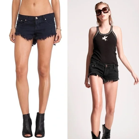 NWT ONE TEASPOON Taylor Swift Low Rise‎ Fray Raw Hem Denim Cutoff Jean Shorts 29